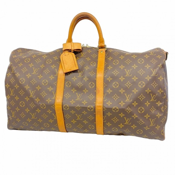 LOUIS VUITTON Brown Monogram Keepall Bandouliere 55 Boston Bag - Picture 1 of 13
